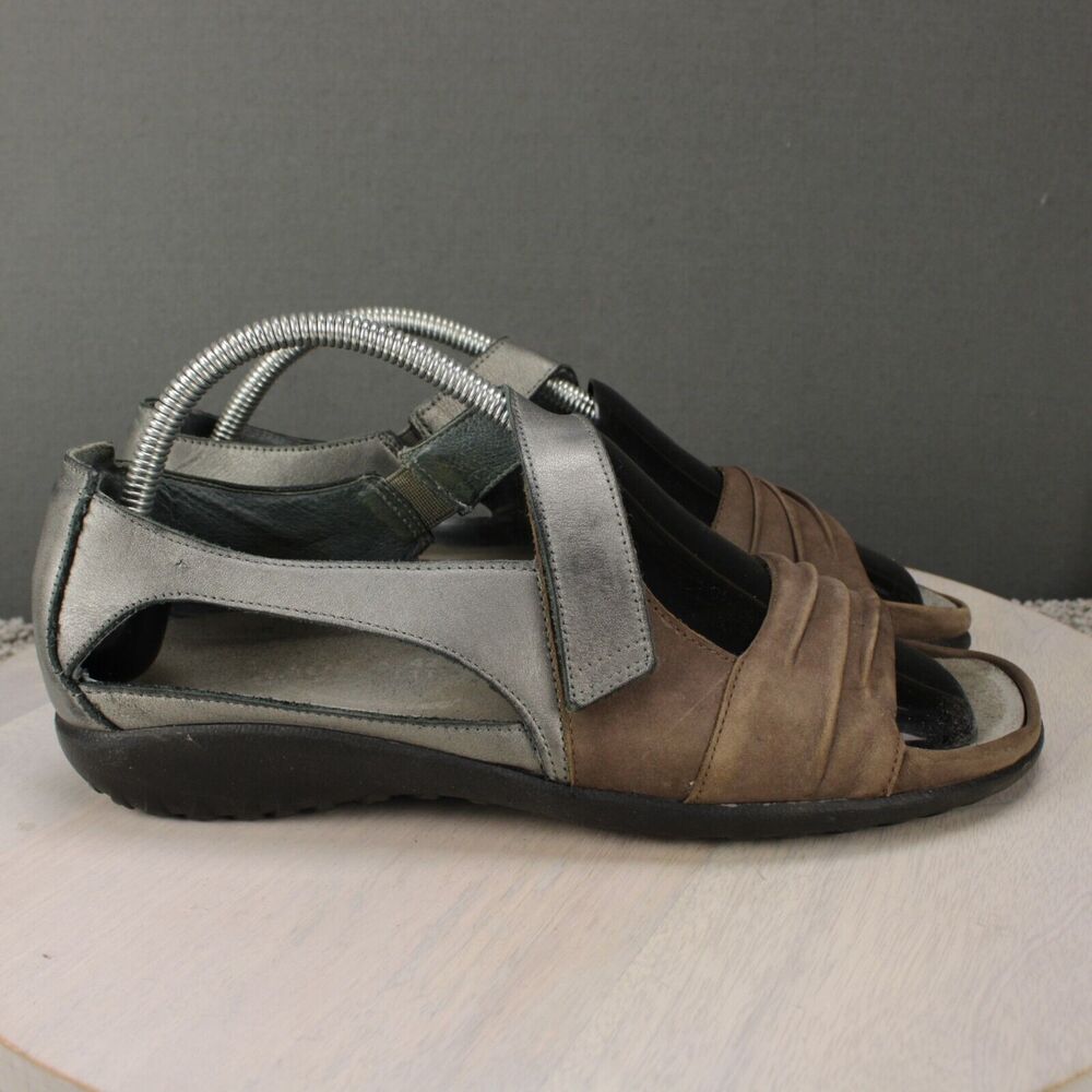 Naot Sandals Womens 11 Brown Leather Slingback Comfort Shoes